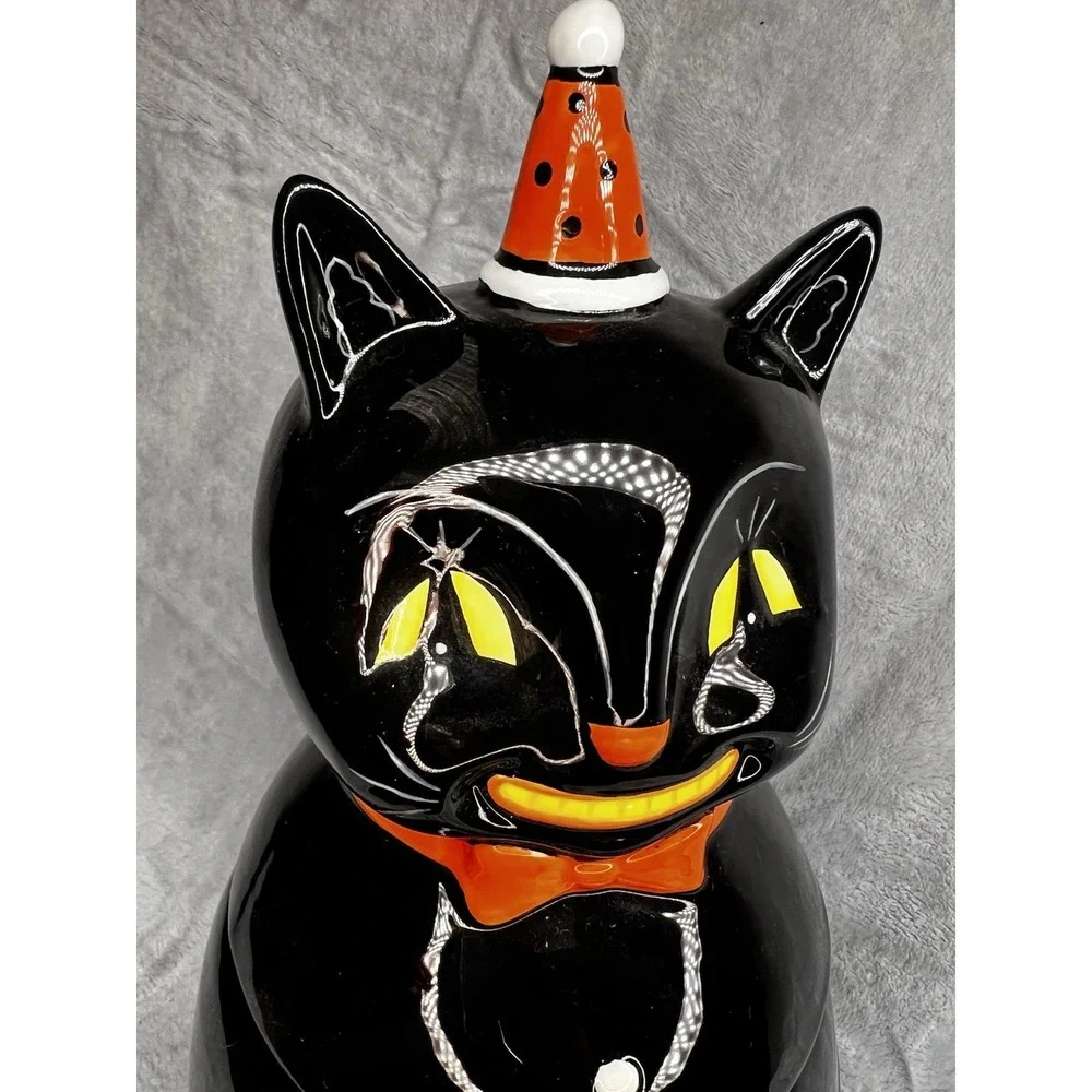 Johanna Parker Black Cat Canister Carnival Cottage Rare HTF